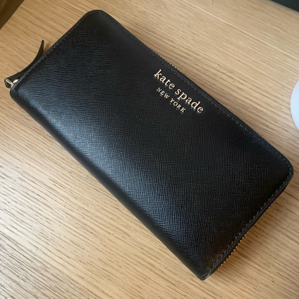 Black Continental Kate Spade Wallet